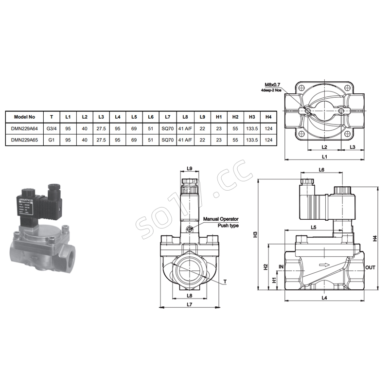 DMN229A65-AT1R1电磁阀Janatics吉耐特斯